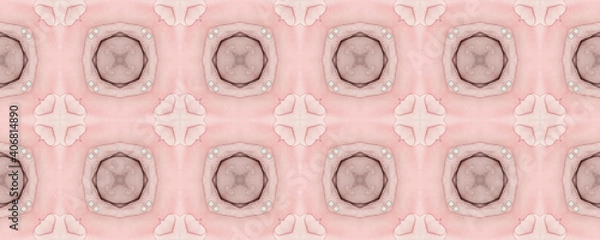 Obraz Watercolor Texture.  Blue and Rose Tile.