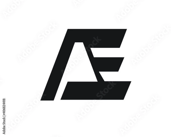 Obraz a and e creative logo designs and logo letters and initials 