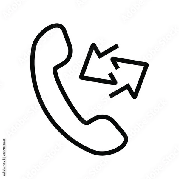 Fototapeta Web icon. Incoming and outgoing calls, calls sync