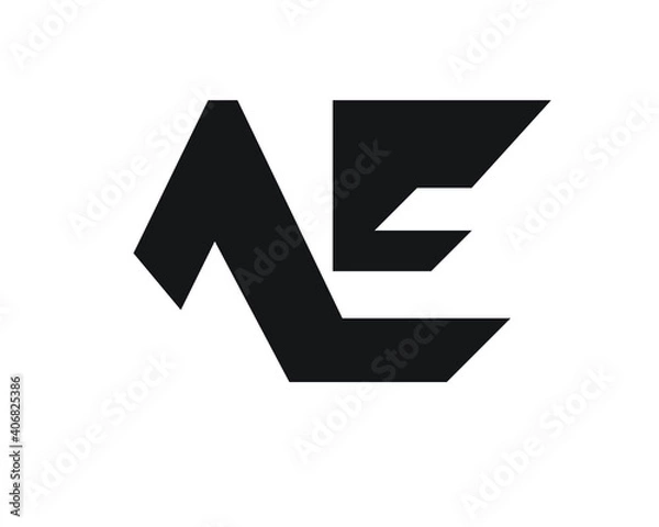 Obraz a and e creative logo designs and logo letters and initials 
