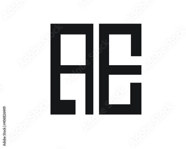Fototapeta a and e creative logo designs and logo letters and initials 