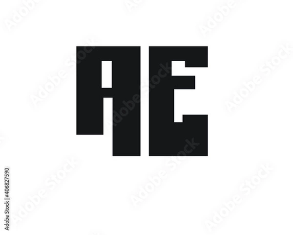 Fototapeta a and e creative logo designs and logo letters and initials 