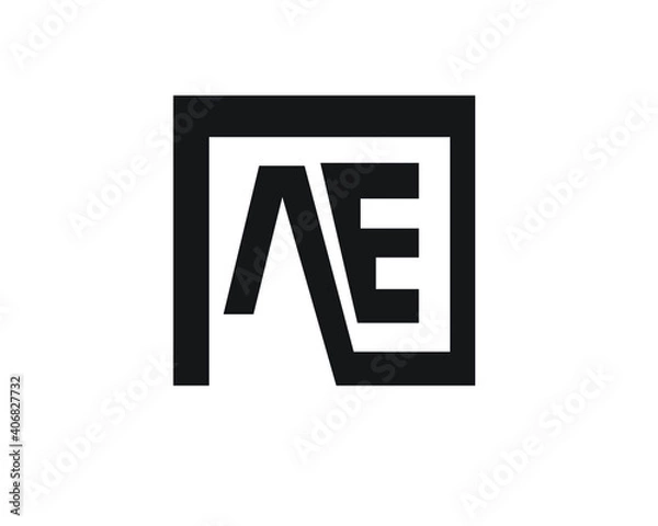 Fototapeta a and e creative logo designs and logo letters and initials 