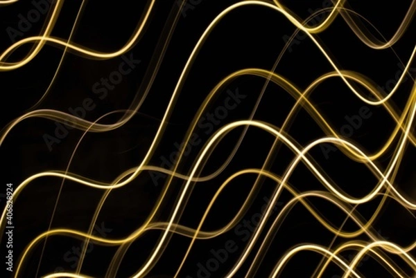 Obraz Abstract Glowing Yellow Waves Background