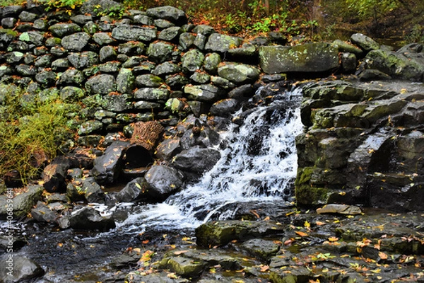 Fototapeta Manmade mini waterfall