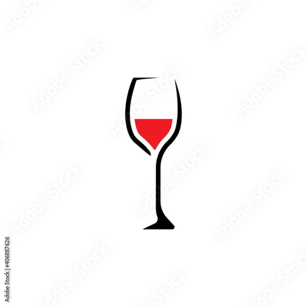 Obraz wine glass icon vector design trendy