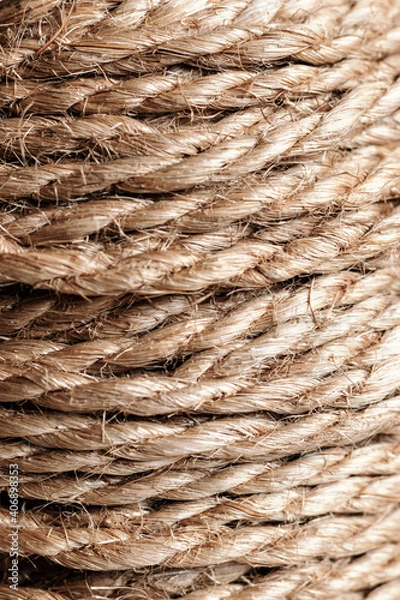 Fototapeta Braided sisal yarn texture