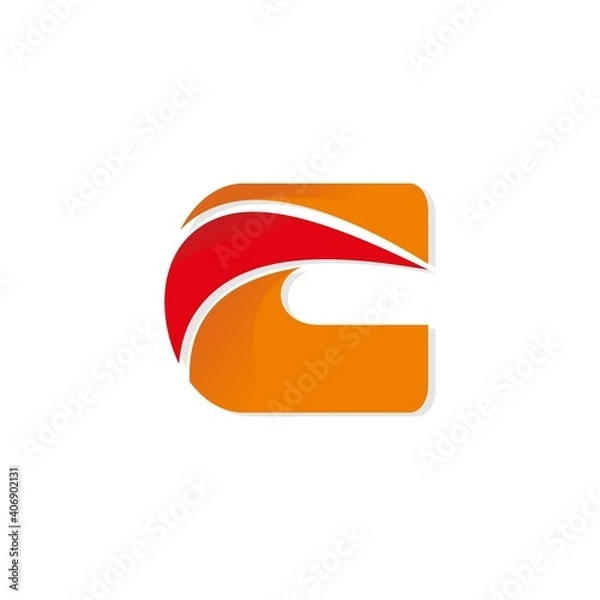 Obraz abstract letter C logo design