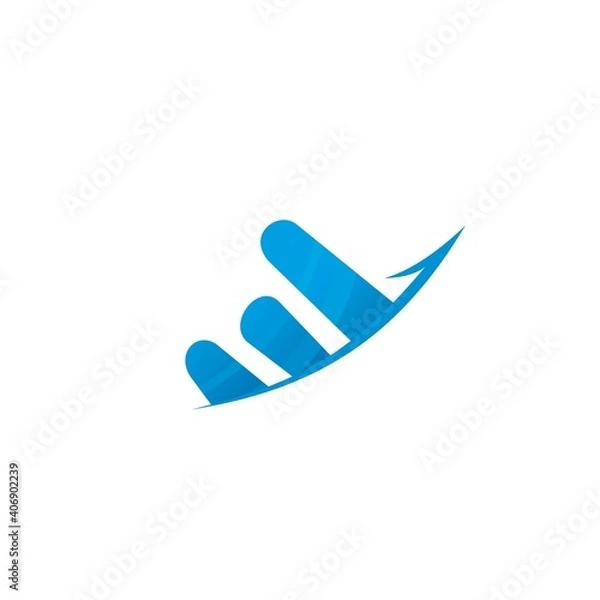 Obraz W wings letter logo