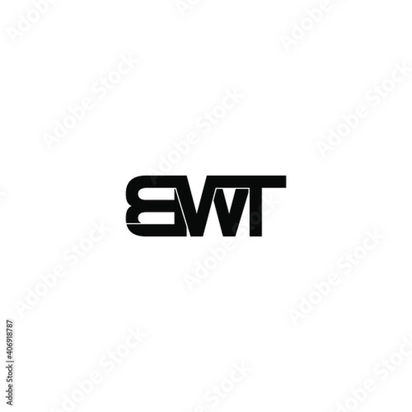 Fototapeta bwt letter original monogram logo design