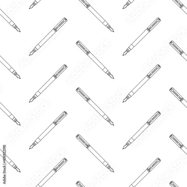 Fototapeta Pen seamless pattern