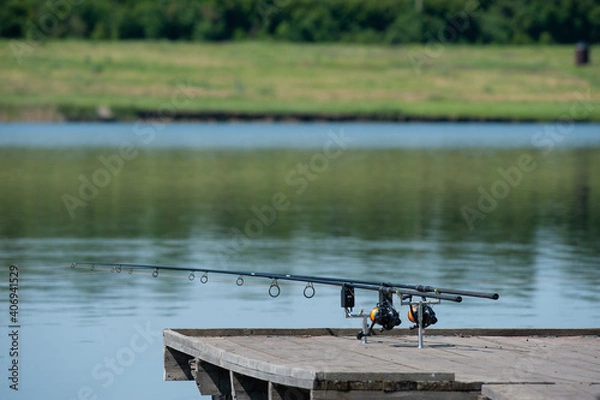 Obraz Two rods on the platform.