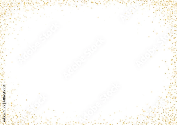 Obraz Gold Glitter Confetti Border Celebration Party Background