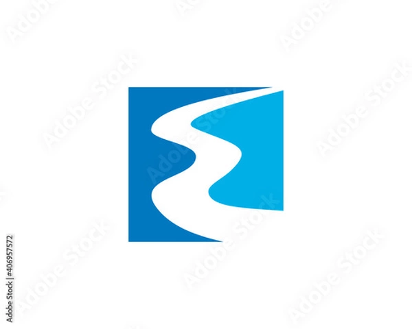 Obraz e river logo template