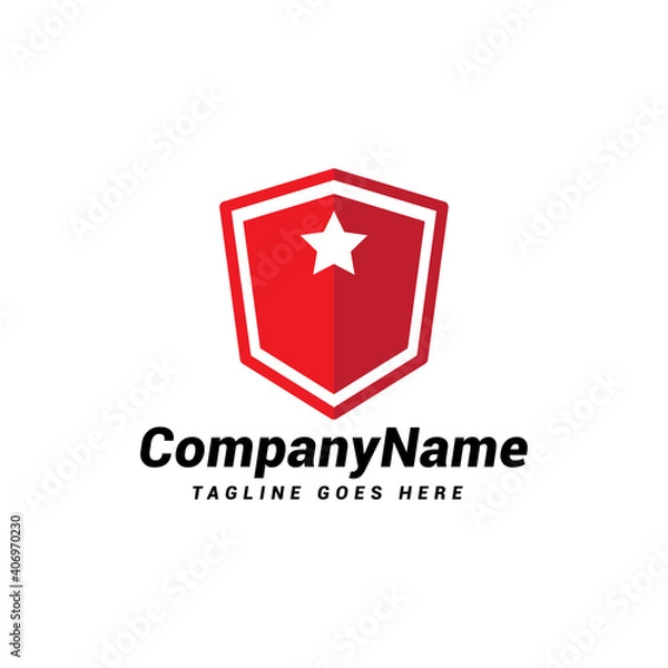 Obraz Technology protection shield sman logo icon vector template.