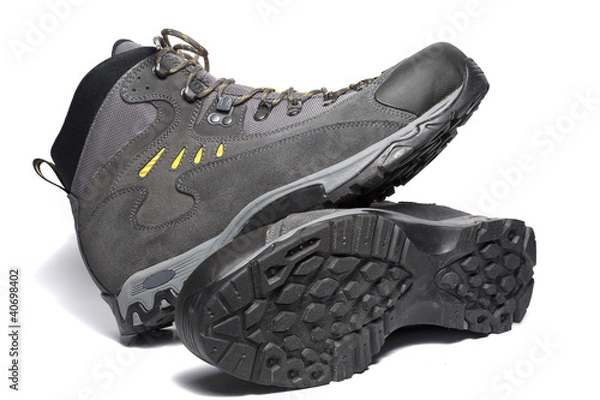 Obraz New and isolated mountain boots