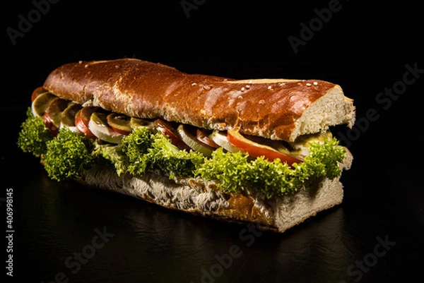 Fototapeta belegtes Brot