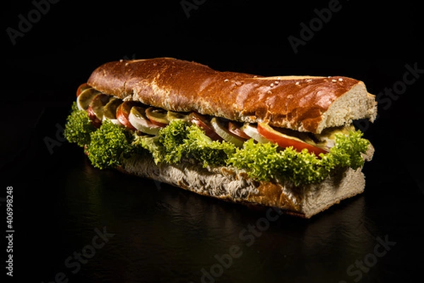 Fototapeta belegtes Brot