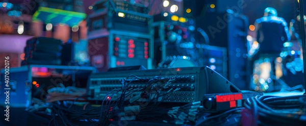 Fototapeta sound engineer at the console