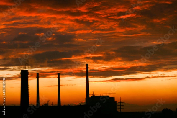 Obraz Factory chimney cloud