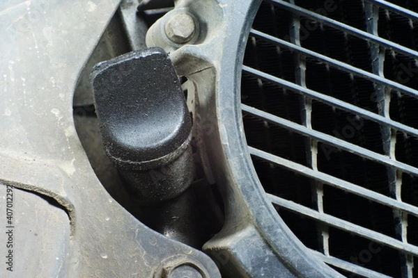 Obraz Close up Engine Oil Cap On Motorcycle