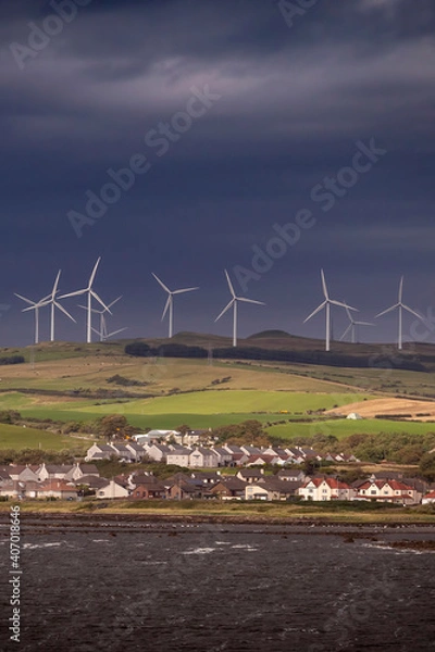 Obraz wind farm near Ardrossan Scotland