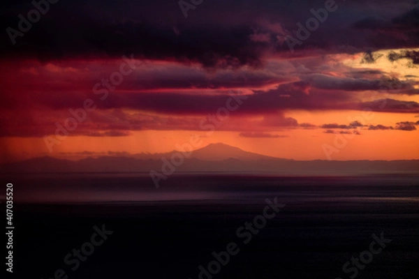 Obraz Etna sunset over the sea