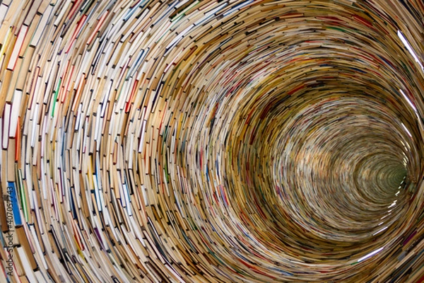 Obraz wallpaper with book spiral pattern