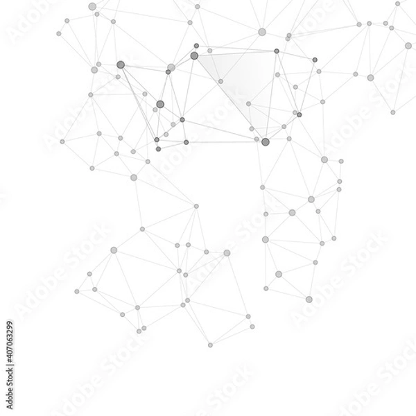 Obraz Geometric plexus structure cybernetic concept.