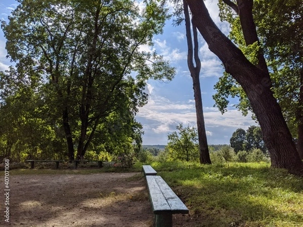 Obraz bench in the park