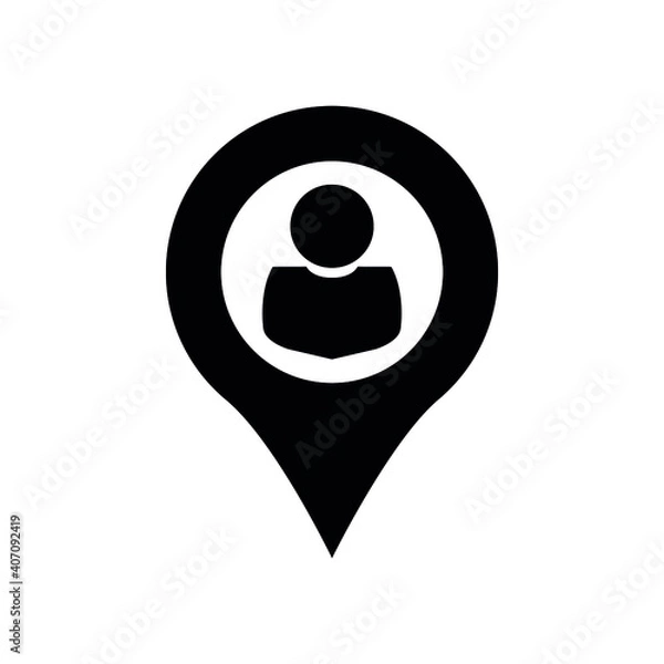 Obraz Map pin icon vector. Map marker vector