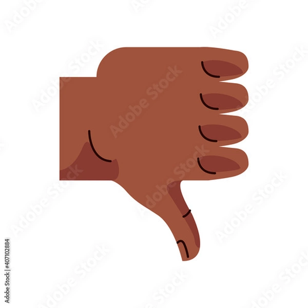 Obraz afro hand human dont like symbol gesture icon