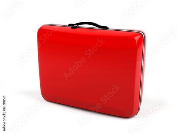 Fototapeta Suitcase isolated on a white background.