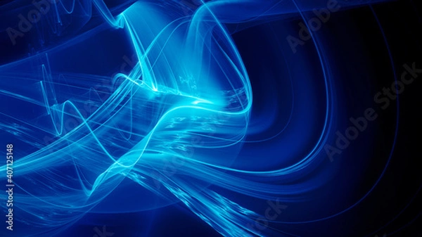 Obraz Abstract digital technology background. Dynamic lines composition. Detailed generative fractal graphics.
