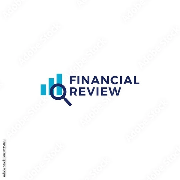 Fototapeta finance financial review bar chart logo vector icon illustration