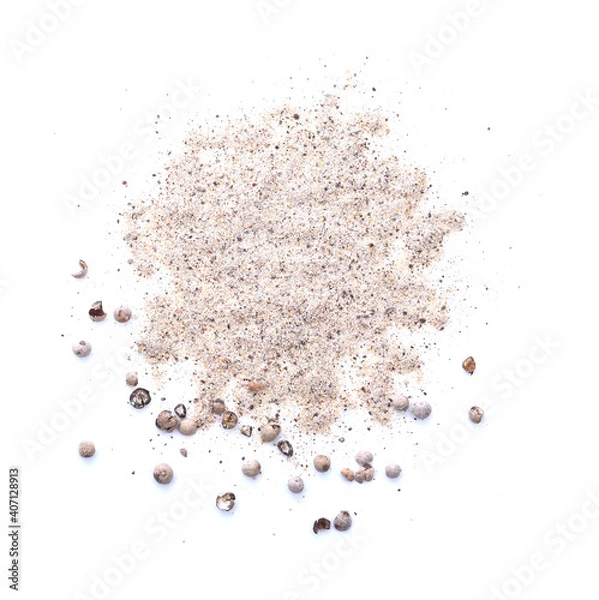 Fototapeta Spice of black pepper isolated on white background.