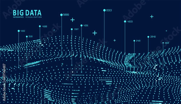 Fototapeta Abstract infographics visualization