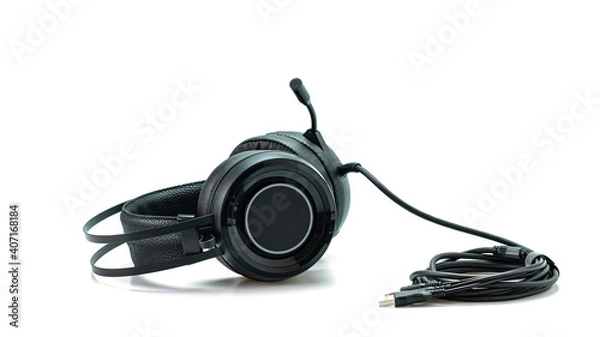 Fototapeta Black headphones