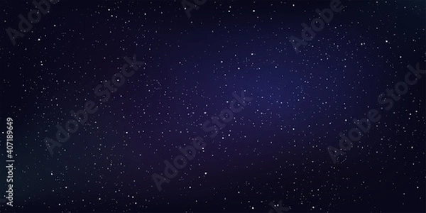 Fototapeta Star and star dust in deep universe. Abstract space background. Vector illustration.
