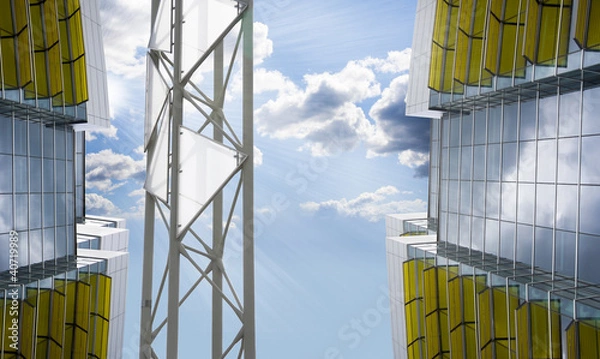 Obraz Edificación moderna, energia solar, abstracto.