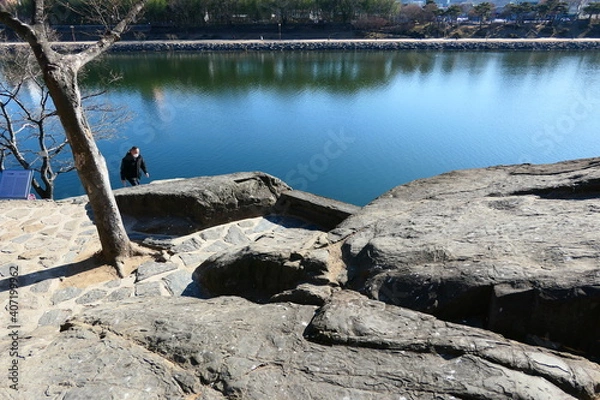 Obraz The scenery around Jinju Castle in Jinju, Korea