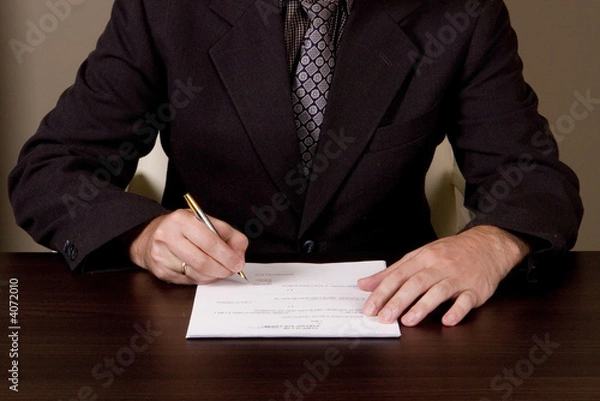 Obraz signing a contract