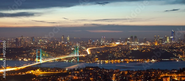 Obraz Bosphorus Bridge at the night 8