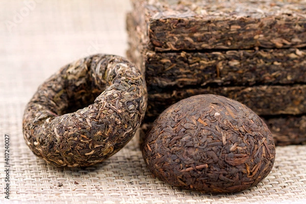 Obraz Pu'er tea cake