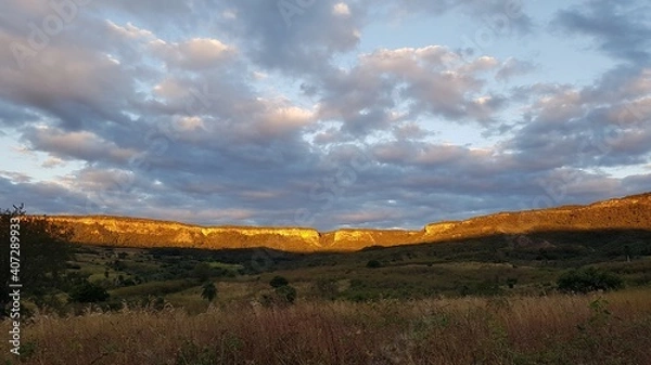 Obraz sunset in the mountains