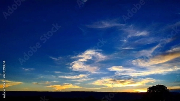 Fototapeta sunset over the lake