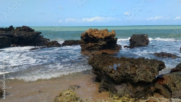 Fototapeta rocks on the beach