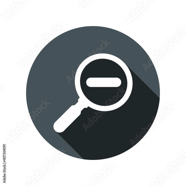 Fototapeta Zoom out icon with minus symbol.