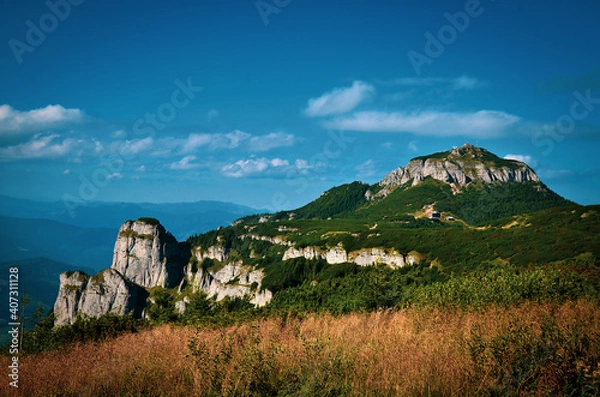 Obraz Landscape with mountains and blue sky