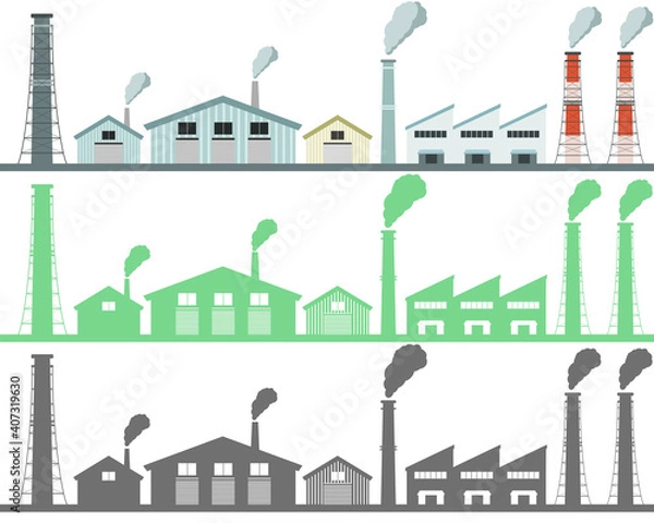 Obraz 工場地帯　煙